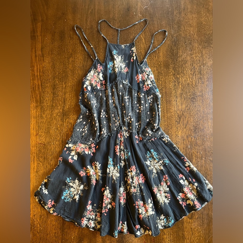 Free People Intimately Voile Print Slip Dress - Contrast Floral - Size XS
